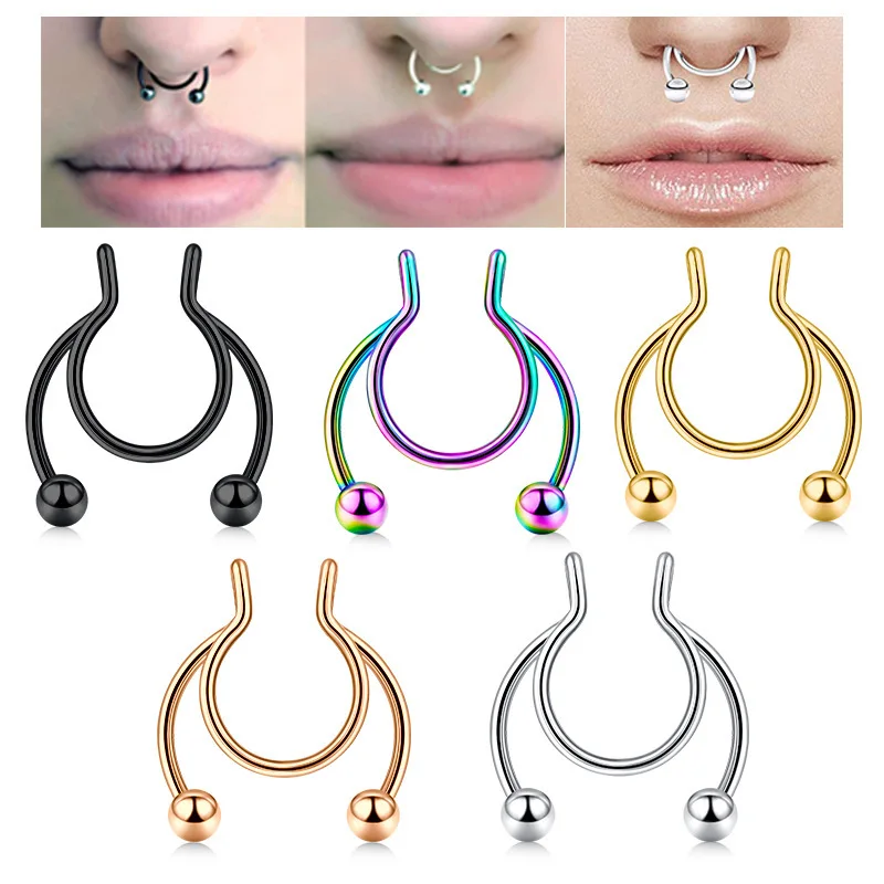 Body Jewelry Nose - U Shaped Fake Nose Ring Hip