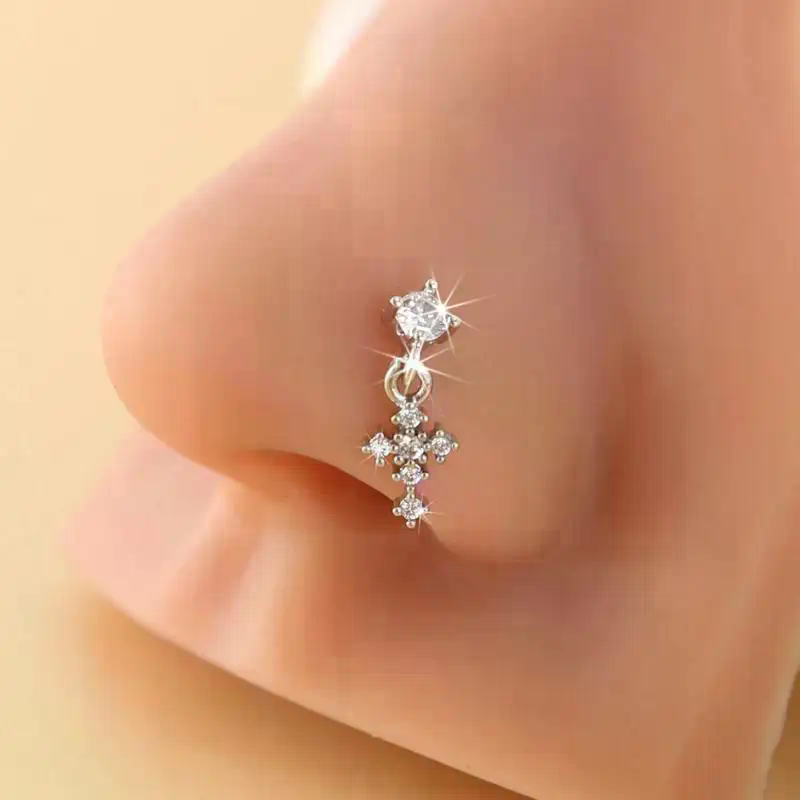 Body Jewelry Hoops - Dangle Nose Rings For Women Cross