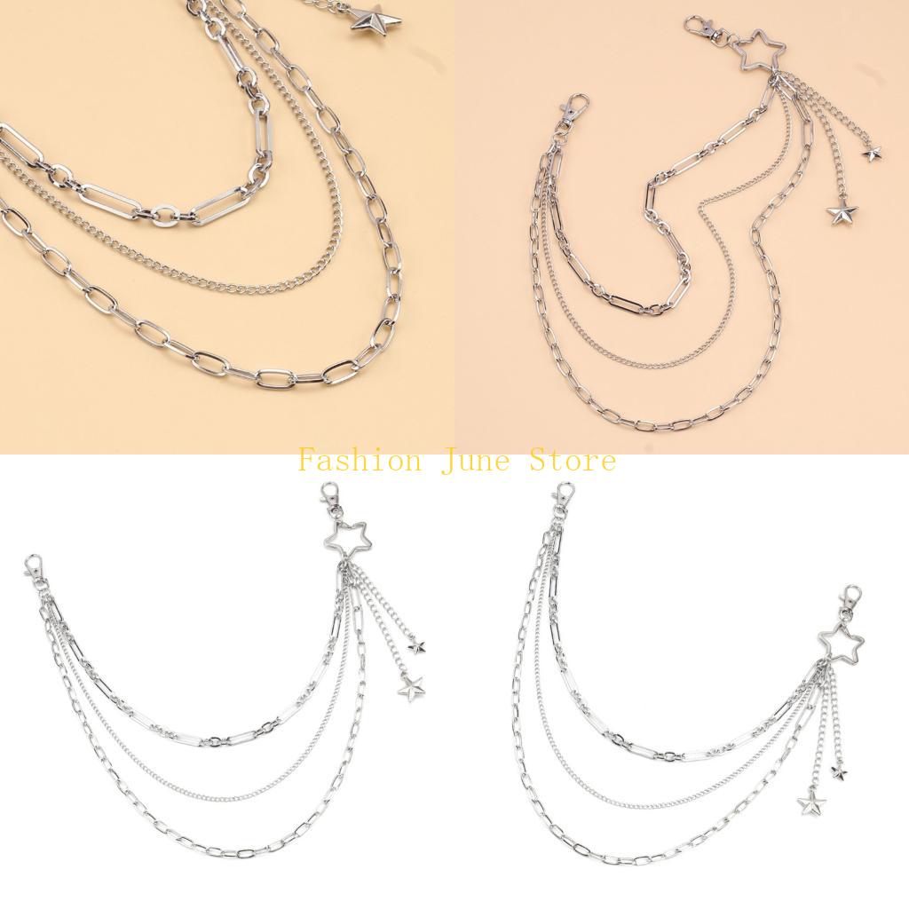 Body Jewelry Materials - N5KA Layered Five Point Star Pants