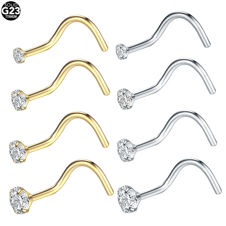 Body Jewelry Implant Grade Titanium - 1/5pcs Implant Grade Titanium Prong Zircon