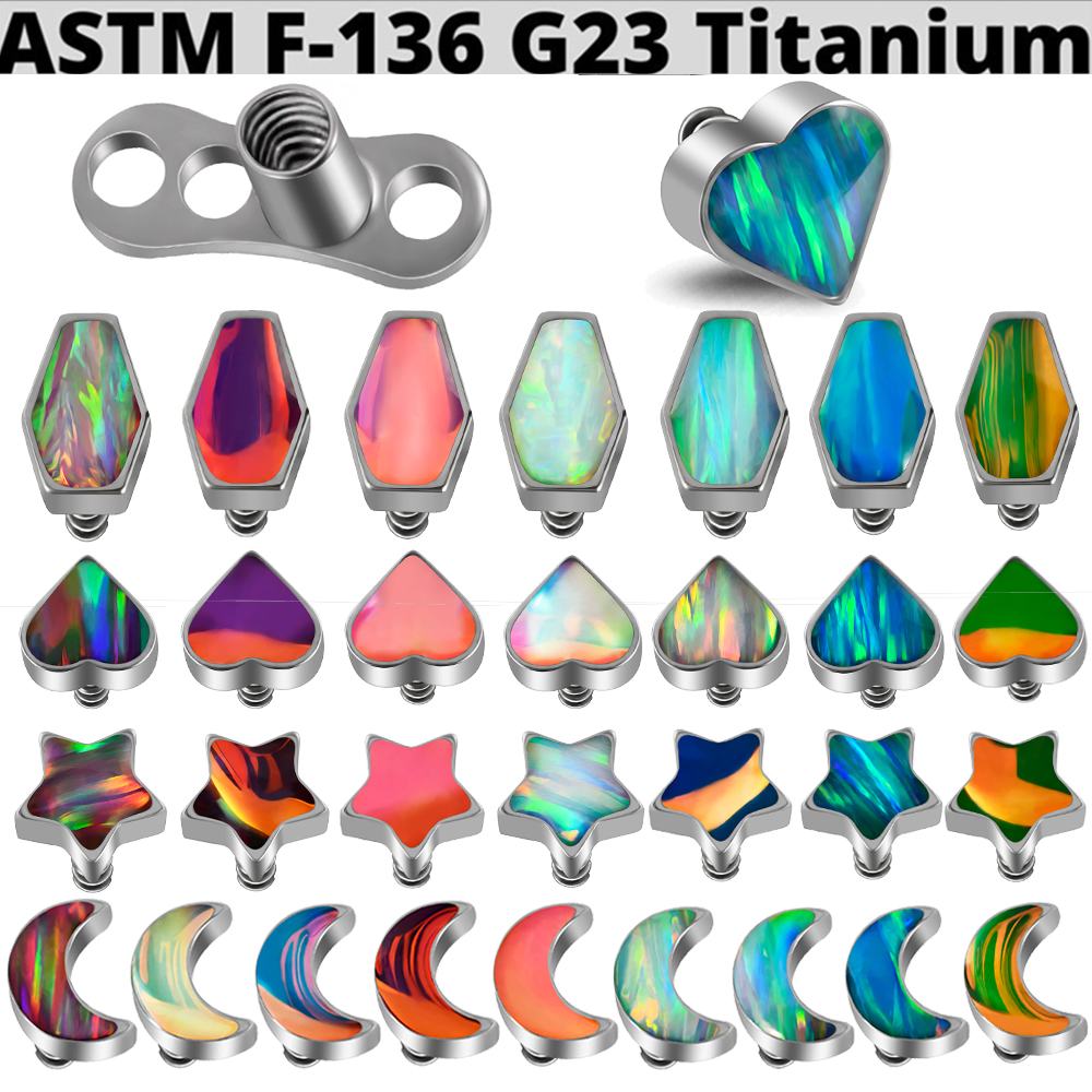 Dermal Anchor Top - 1PC Titanium Prong Flash Film Dermal