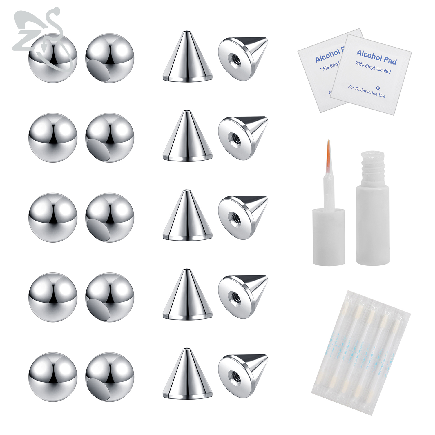 Body Jewelry Hoops - ZS 1 Set Fake Eyebrow Ring