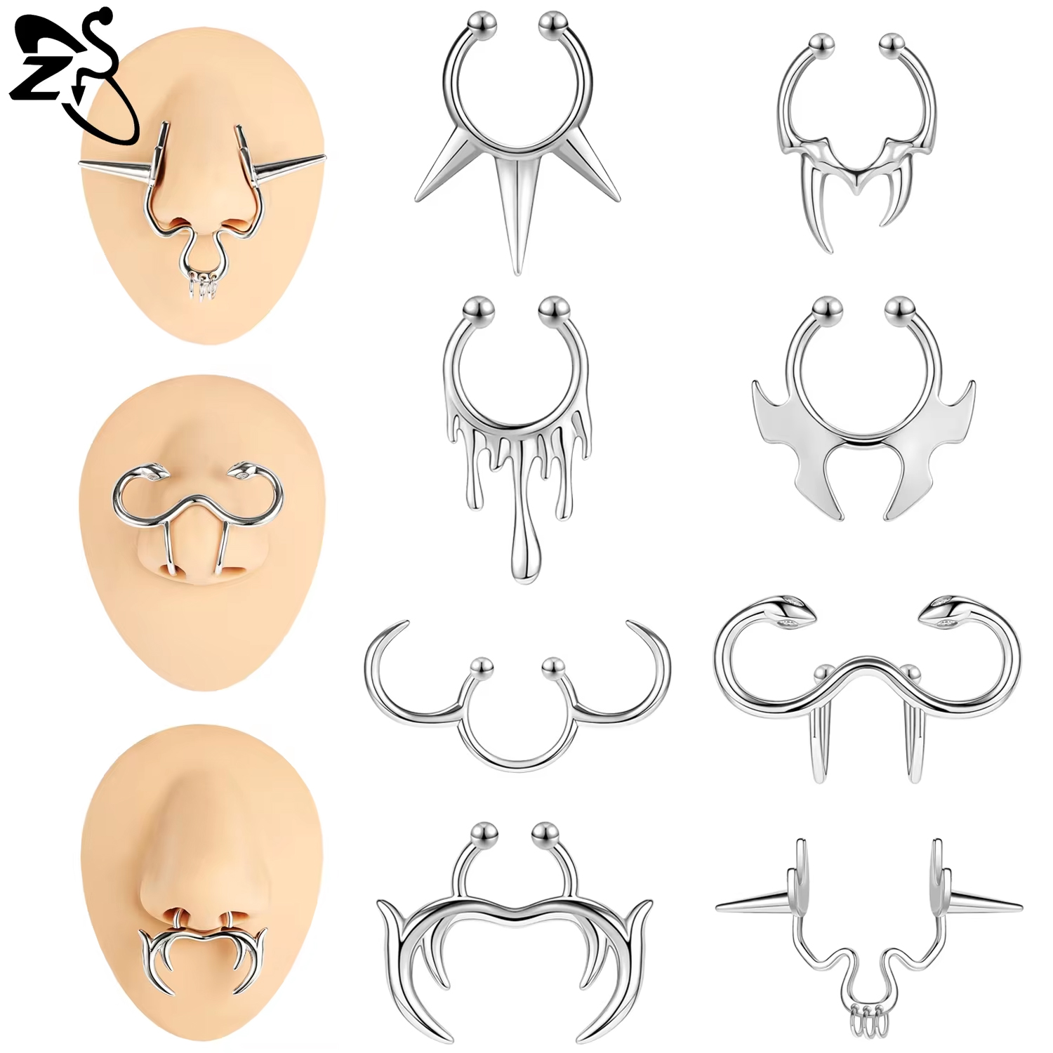 Body Jewelry Nose - ZS 1 Piece Punk Stlye Fake