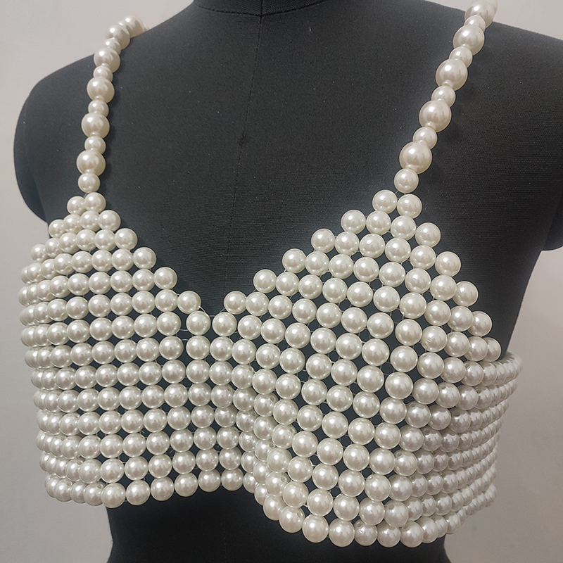 Winter Women's Handmade Pearl  - Body Jewelry Vest recension och pris