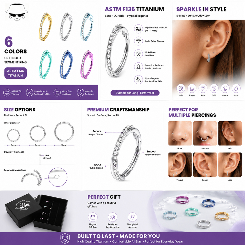 G23 Titanium Implant Grade Hin - Body Jewelry Implant Grade Titanium recension och pris