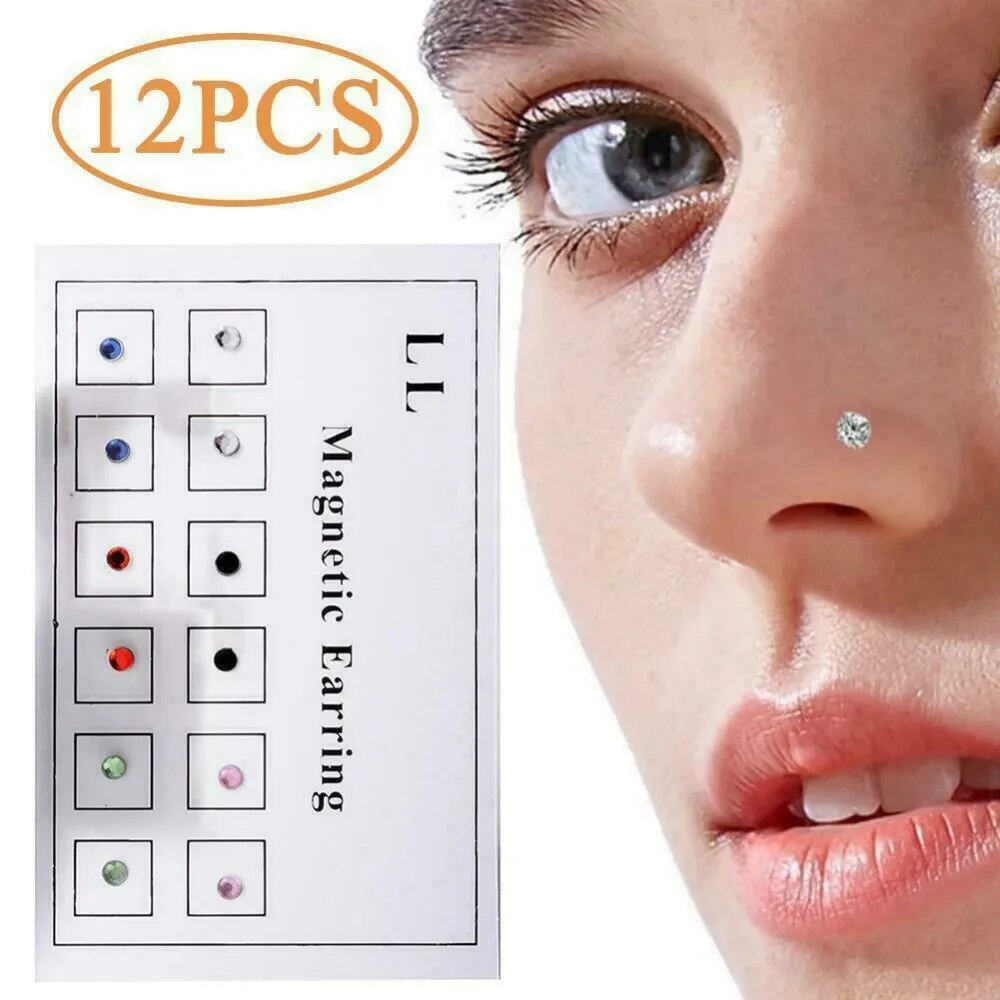 12PCS/Card Fake Cheater Non Pi - Body Jewelry Hoops recension och pris