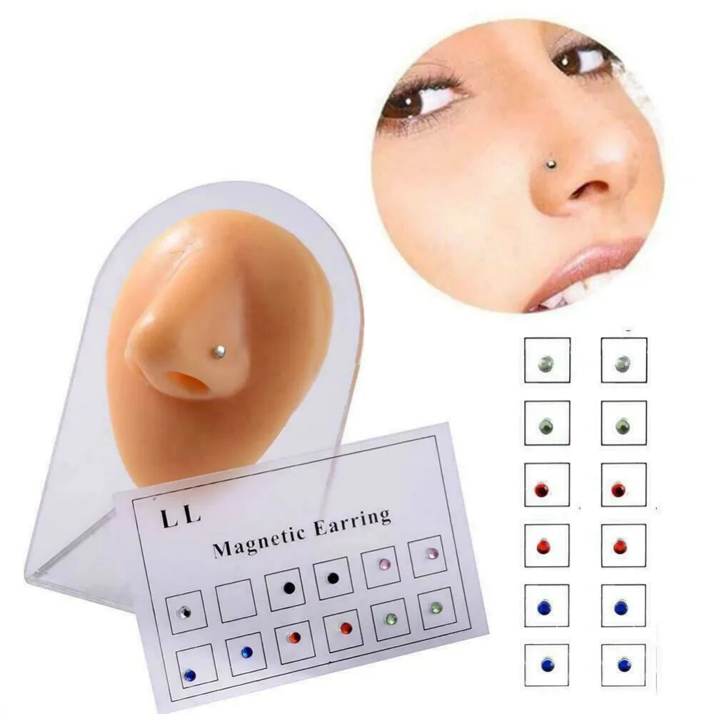 12PCS/Card Fake Cheater Non Pi - Body Jewelry Hoops recension och pris