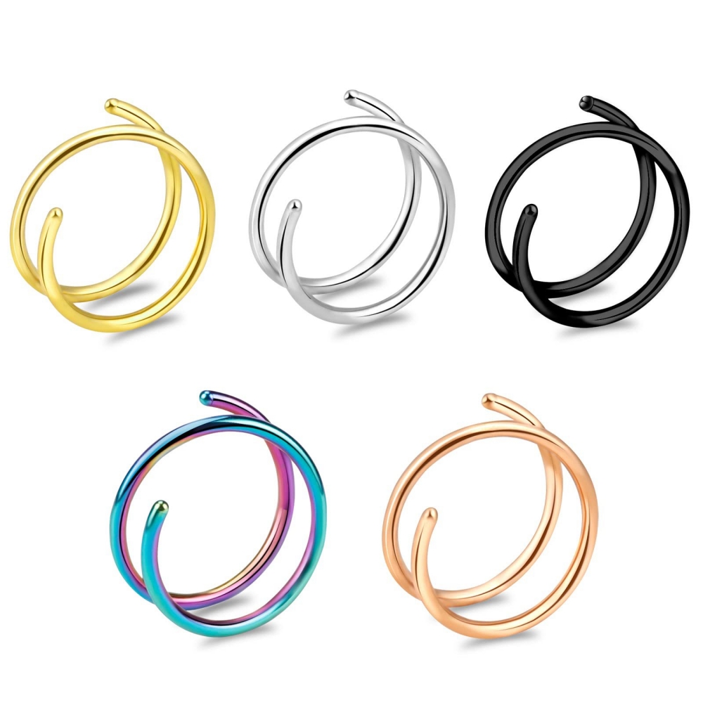 1PC Stainless Steel 316 Double - Body Jewelry Hoops recension och pris