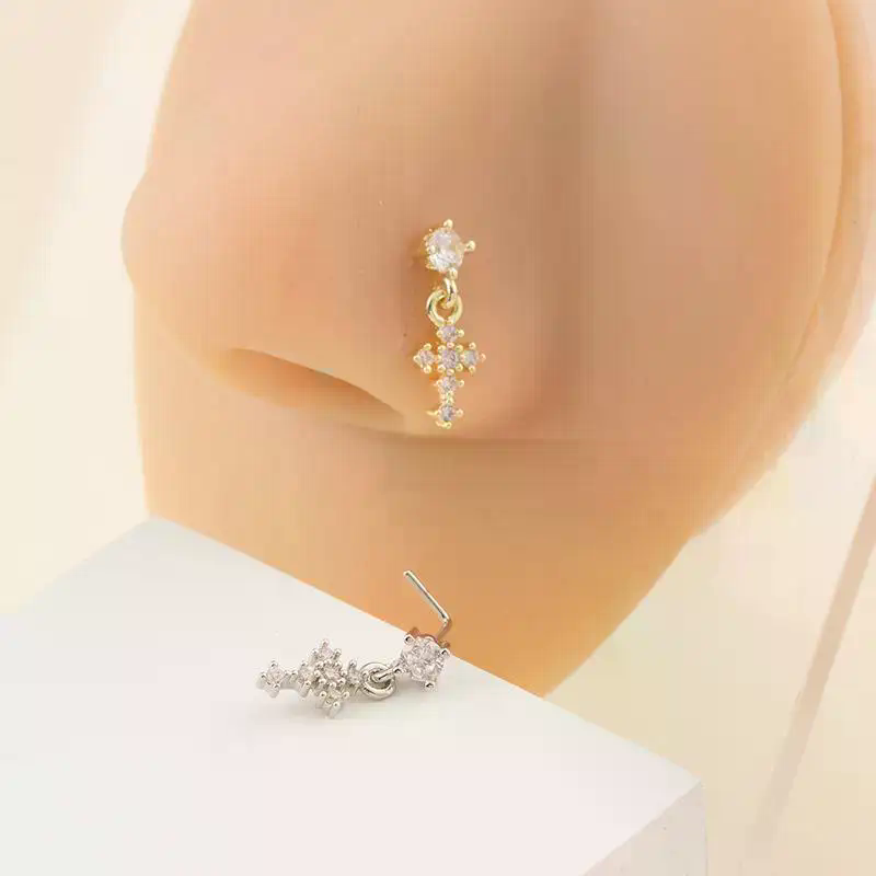 Dangle Nose Rings For Women Cr - Body Jewelry Hoops recension och pris