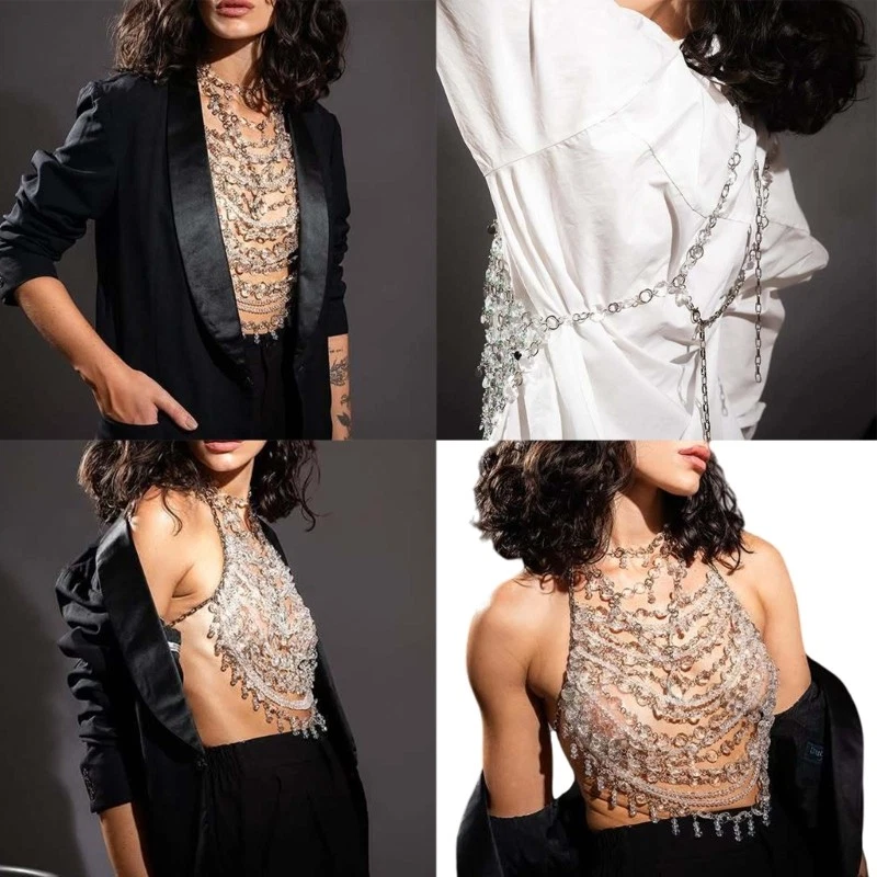 Handmade Beaded Vest Clear Cry - Body Jewelry Vest recension och pris