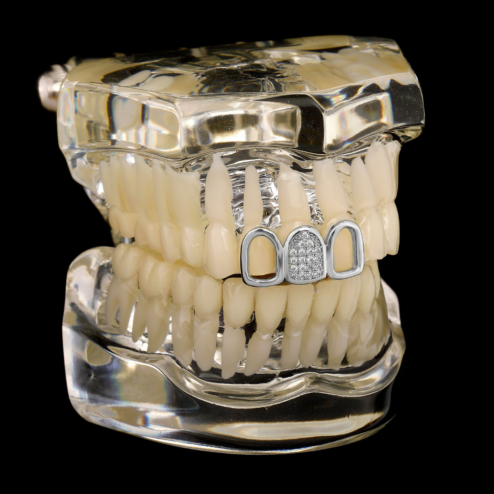 Rhinestone Teeth Cover Gold Pl - Body Jewelry Piercing recension och pris