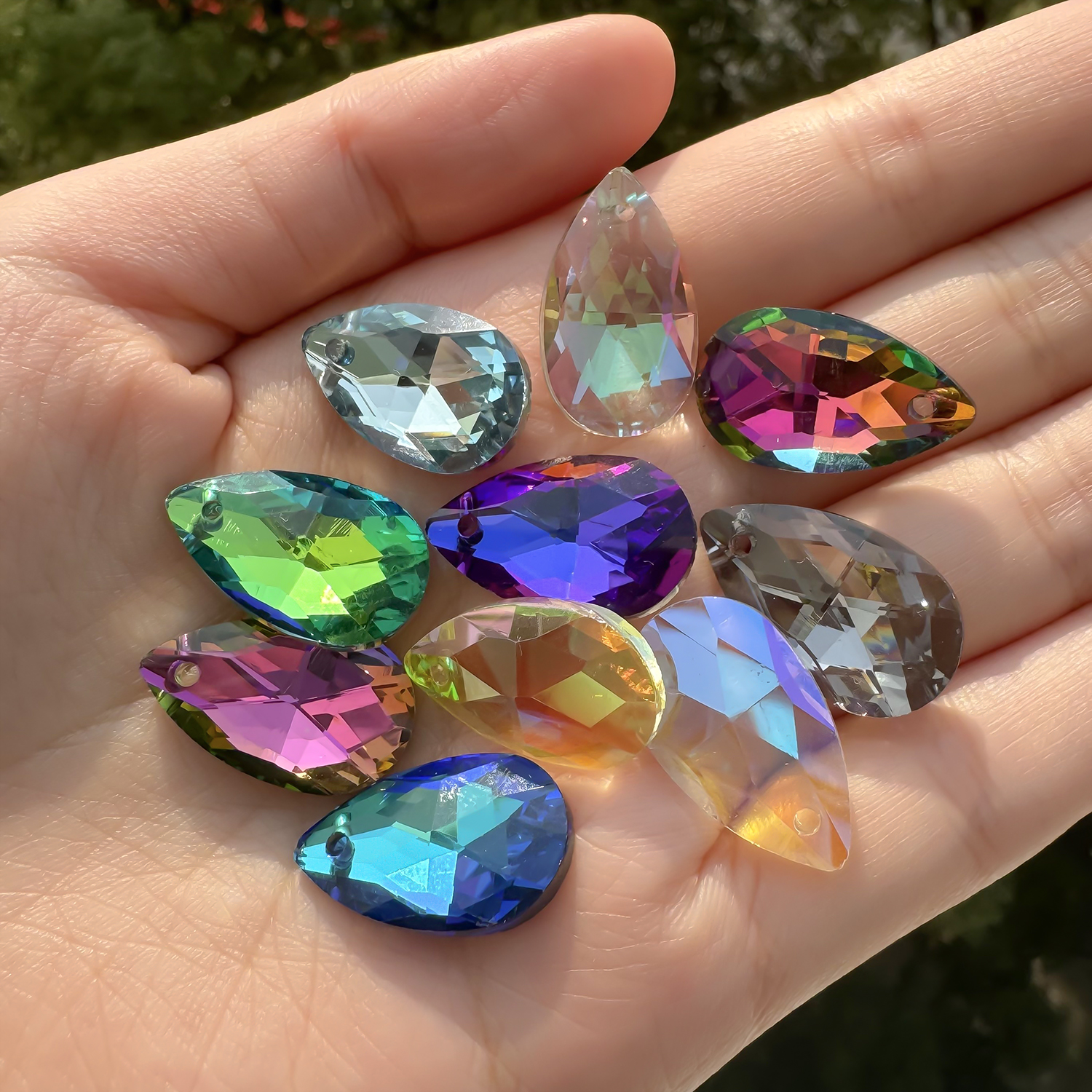 8pcs 13x22mm Single Hole Glass - Body Jewelry Piercing recension och pris
