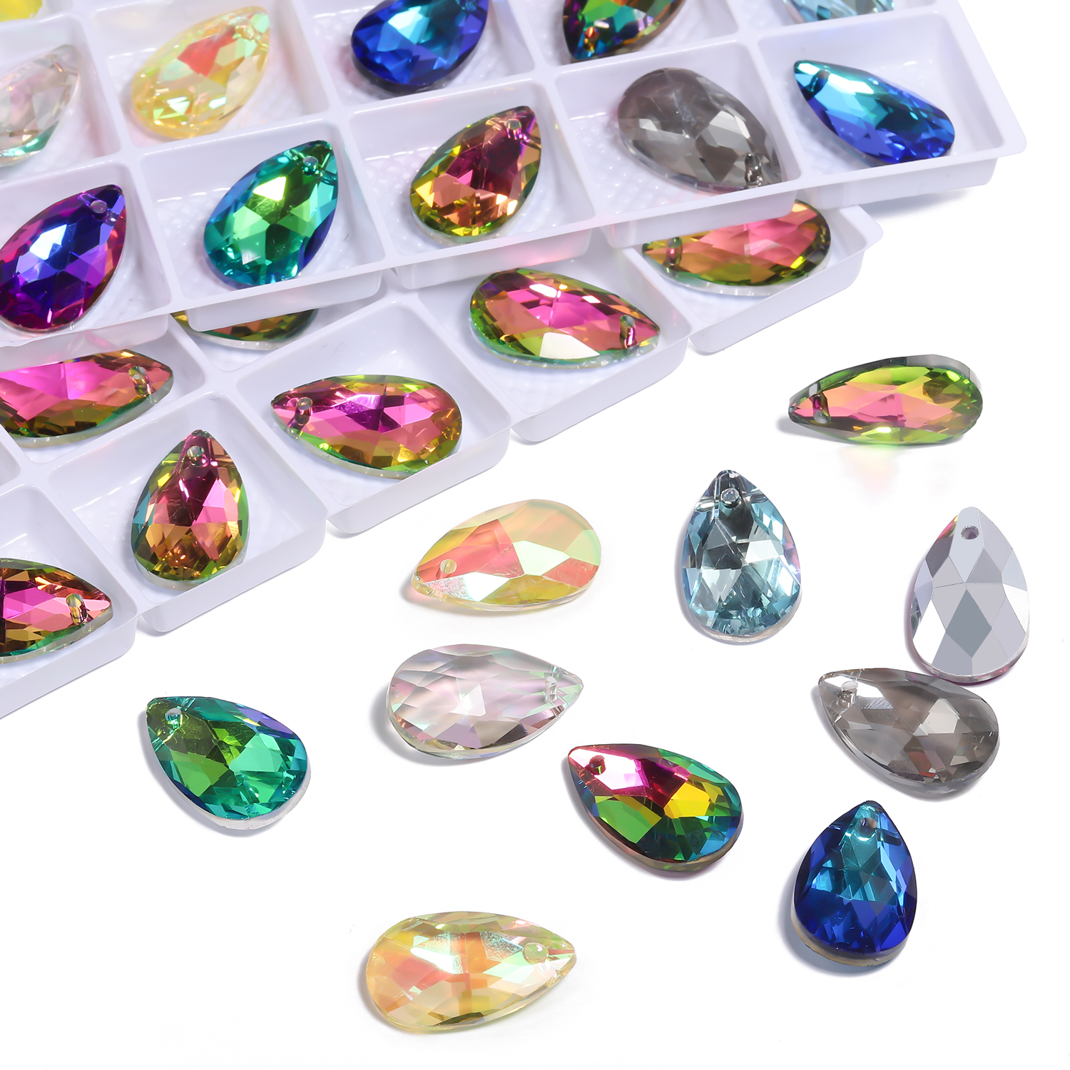 8pcs 13x22mm Single Hole Glass - Body Jewelry Piercing recension och pris