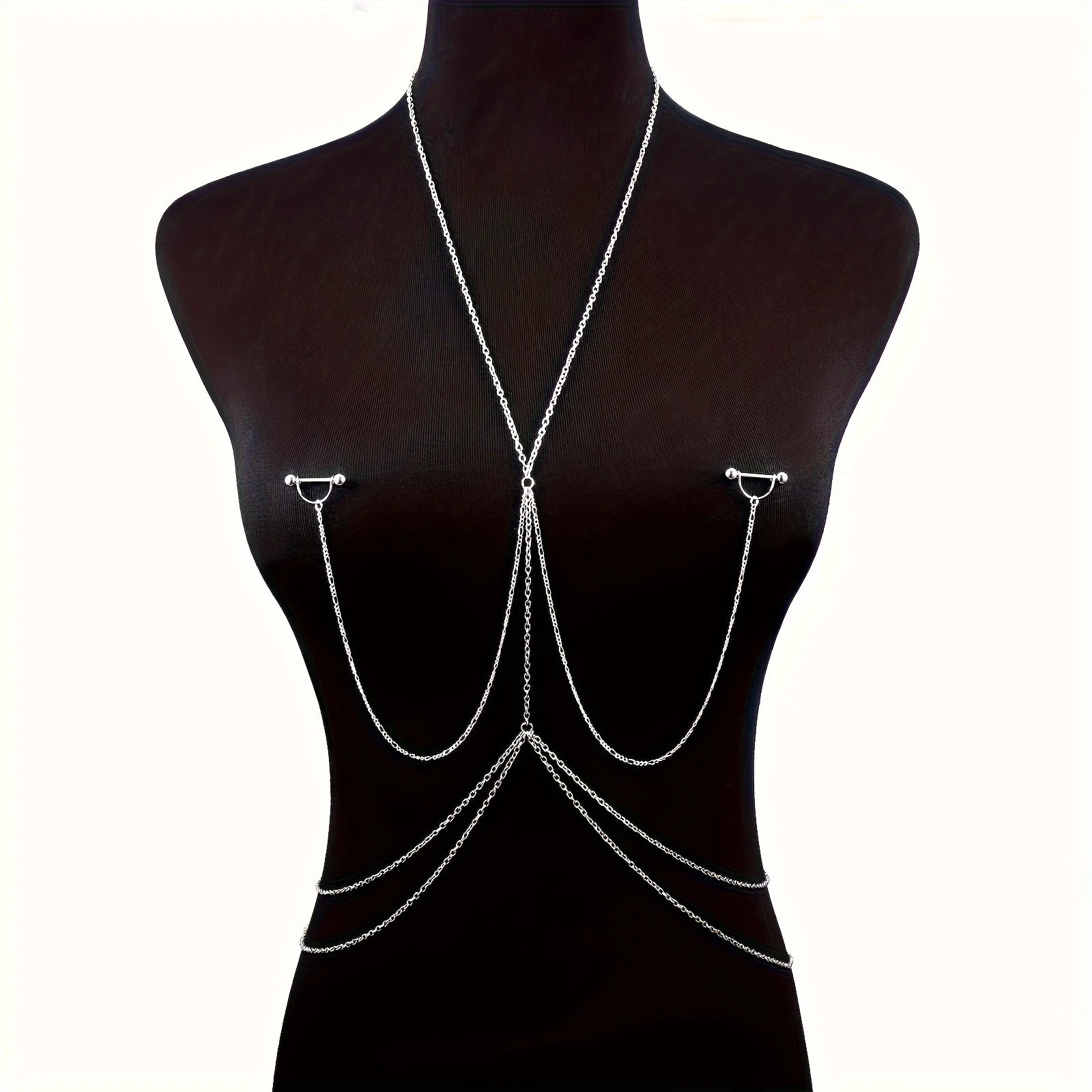 1pc  Elegant & Sexy Body Chain - Body Jewelry Chest recension och pris