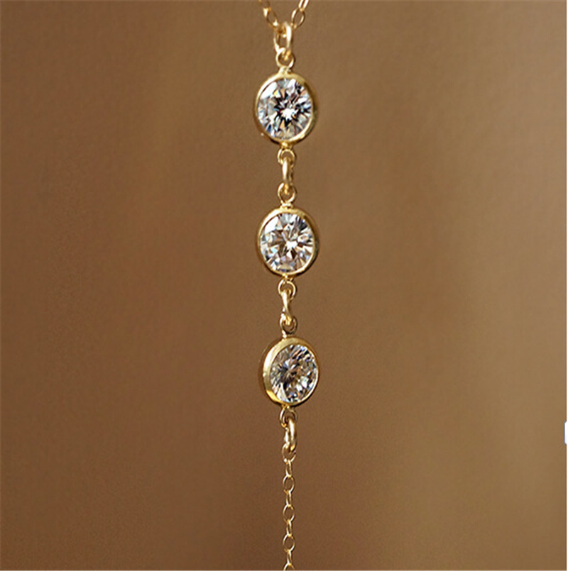 Long Backless Necklace Body Ch - Body Jewelry Materials recension och pris