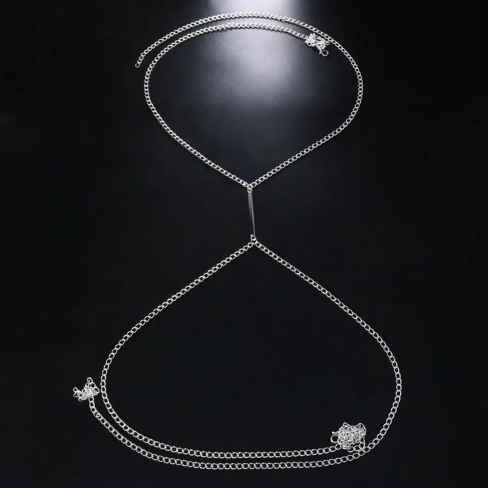 Sexy Metal Chest Chain Harness - Body Jewelry Chest recension och pris