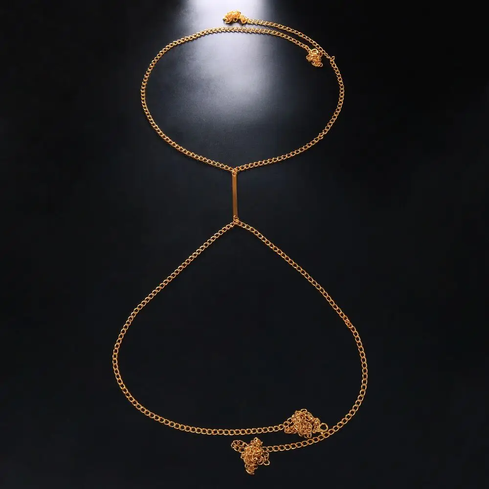 Sexy Metal Chest Chain Harness - Body Jewelry Chest recension och pris