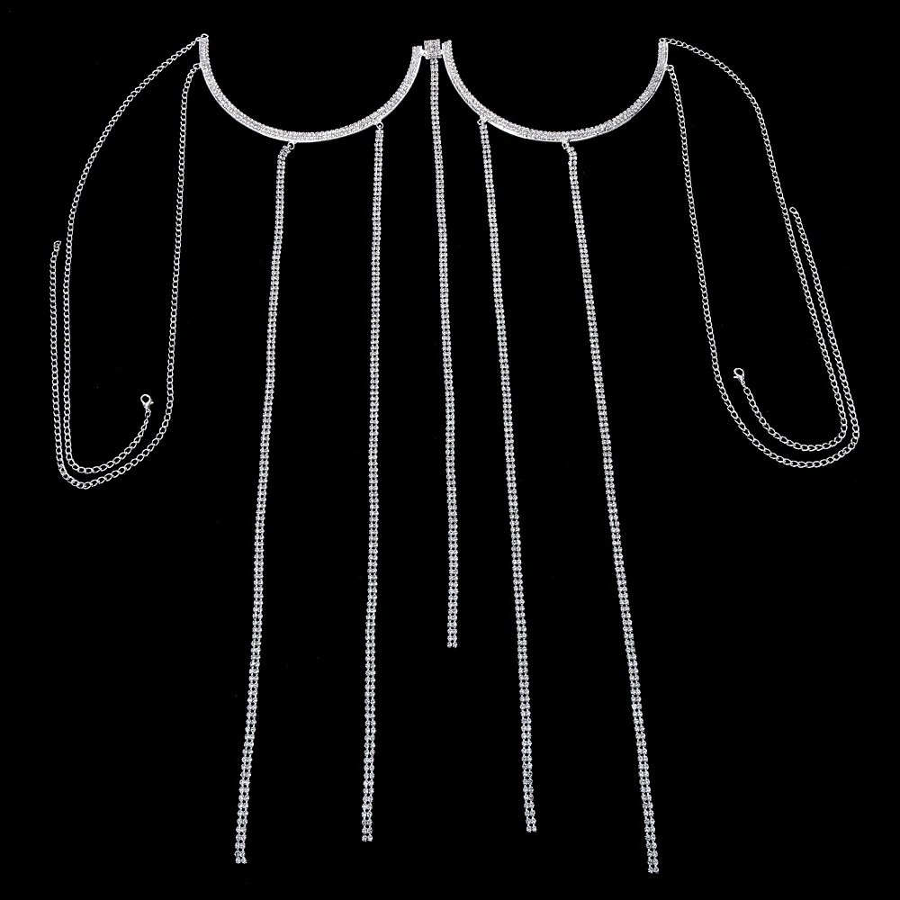 Sexy Tassel Chest Chain Rhines - Body Jewelry Chest recension och pris