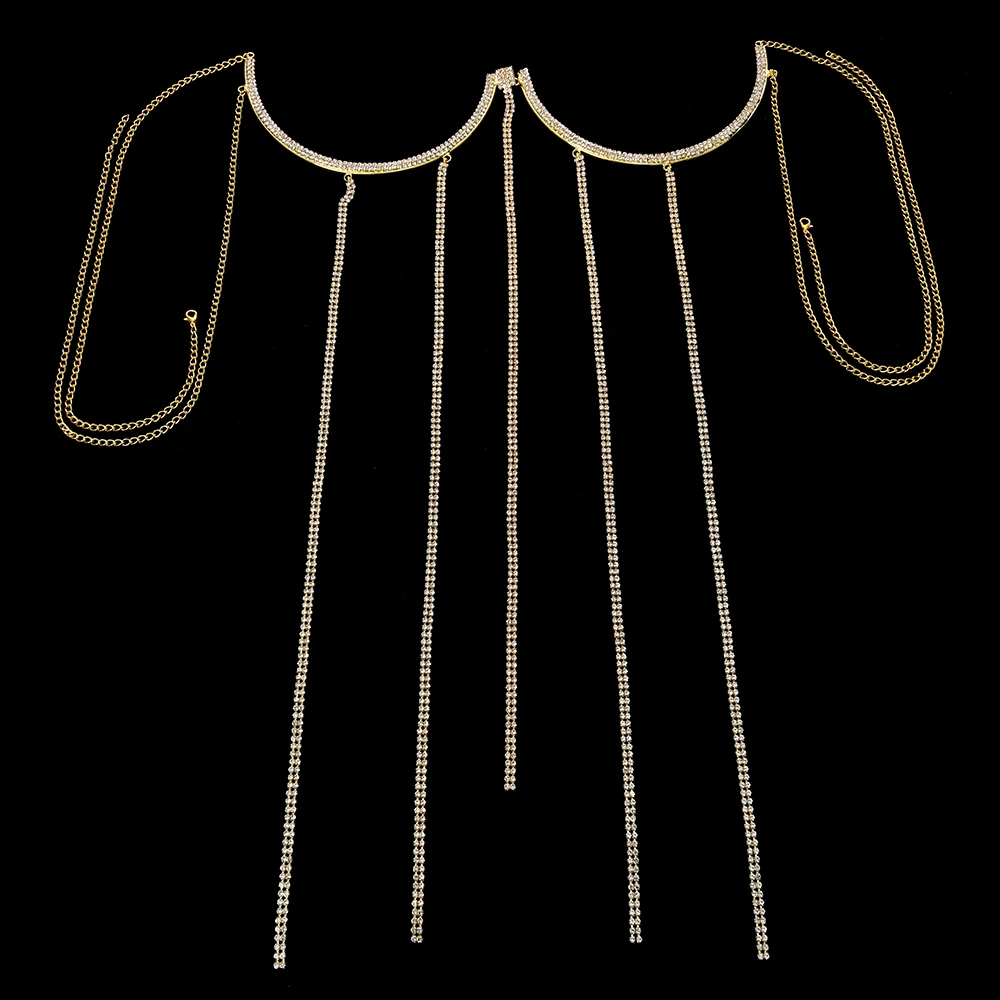 Sexy Tassel Chest Chain Rhines - Body Jewelry Chest recension och pris
