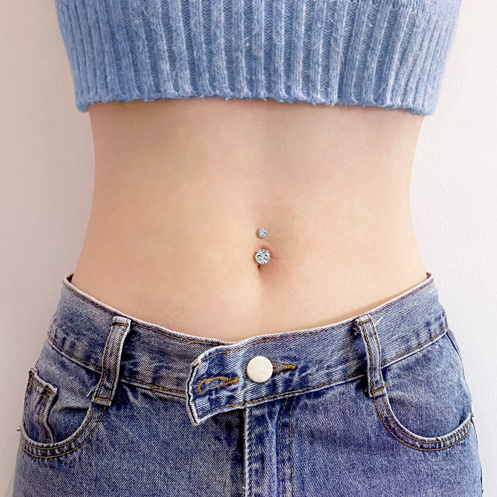 Fake Belly Piercing Cubic Zirc - Body Jewelry Piercing recension och pris