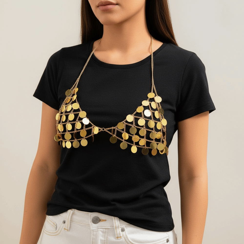 Simple Underwear Star Sequins  - Body Jewelry Vest recension och pris