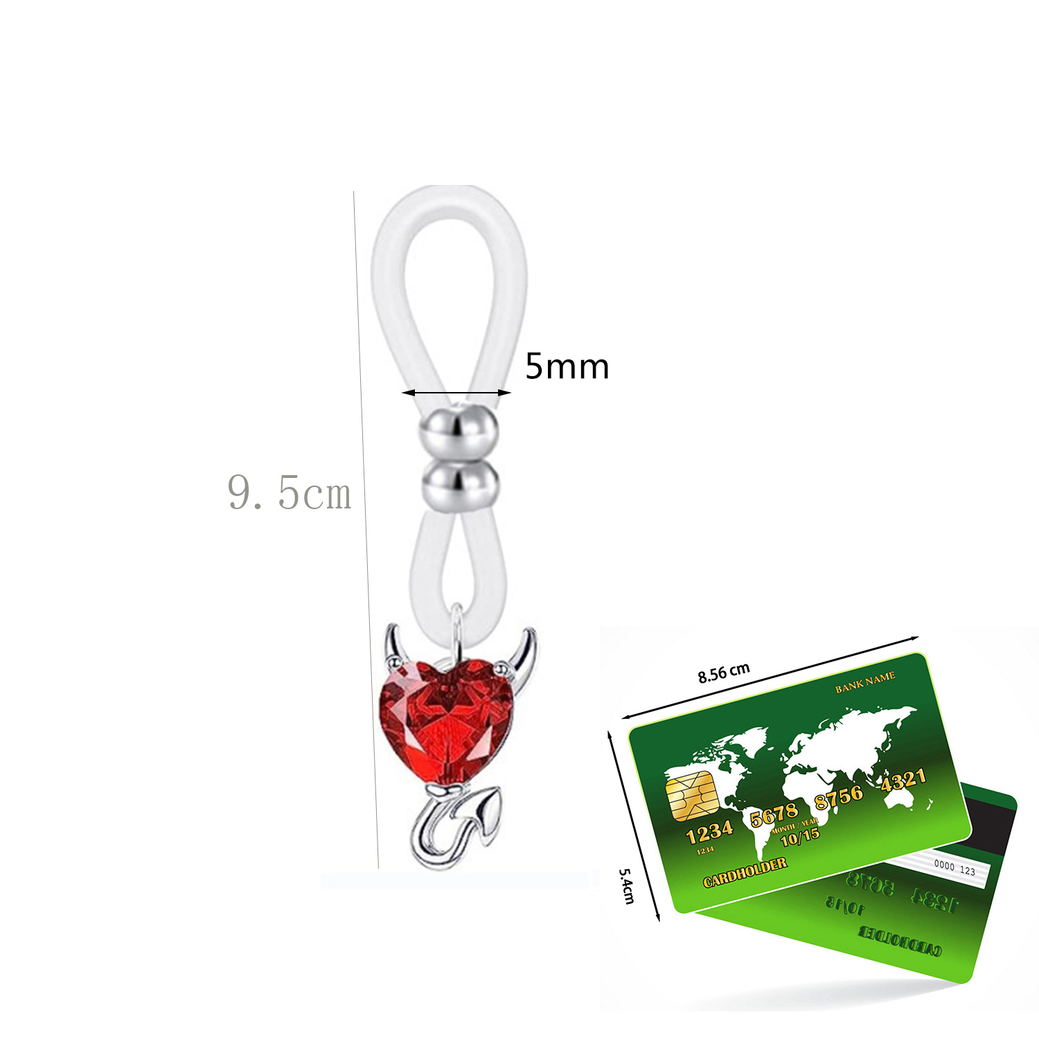 Alloy Silicone Butterfly Heart - Body Jewelry Hoops recension och pris