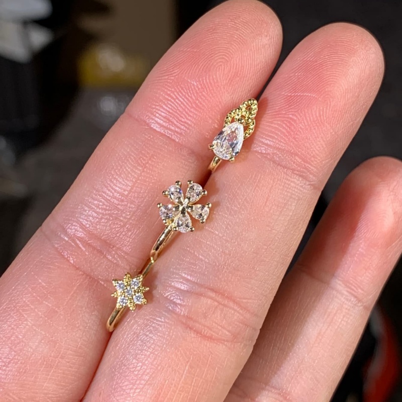 3-piece French style minimalis - Body Jewelry Nose recension och pris