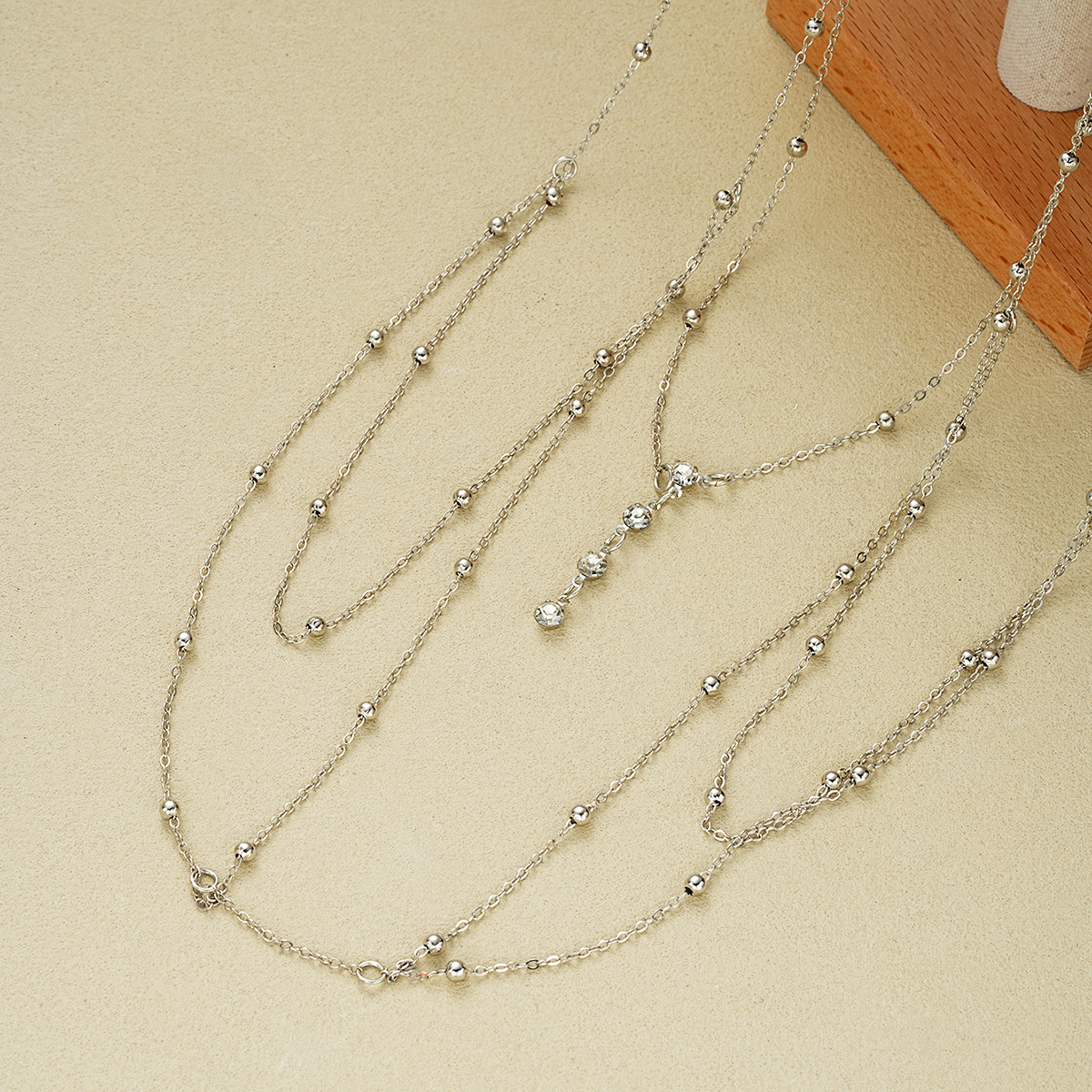 Vintage Silver Color Beaded Cr - Body Jewelry Chest recension och pris