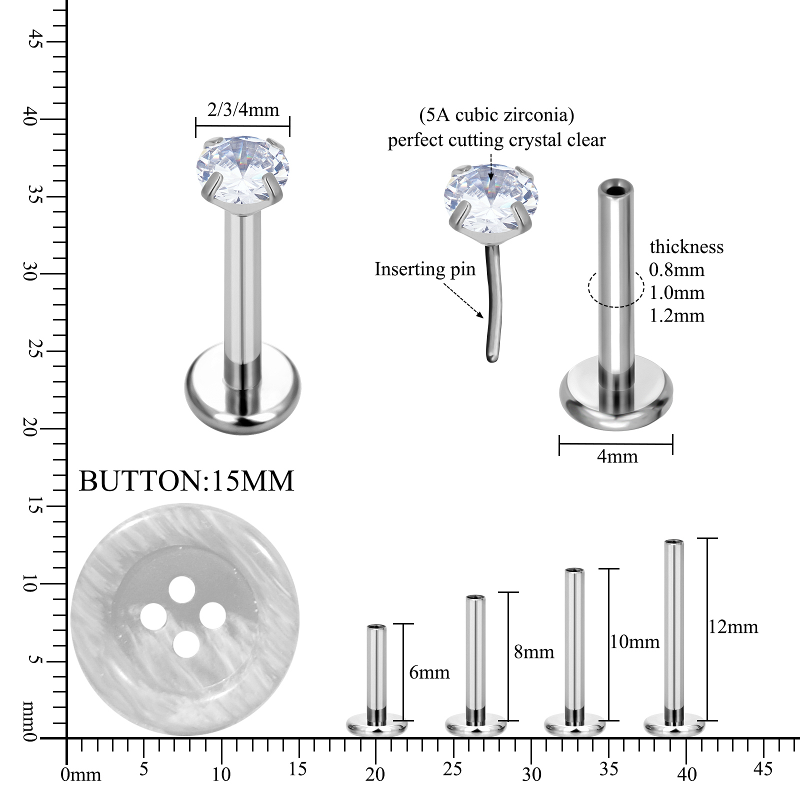 F136 G23 Implant Grade Titaniu - Body Jewelry Implant Grade Titanium recension och pris