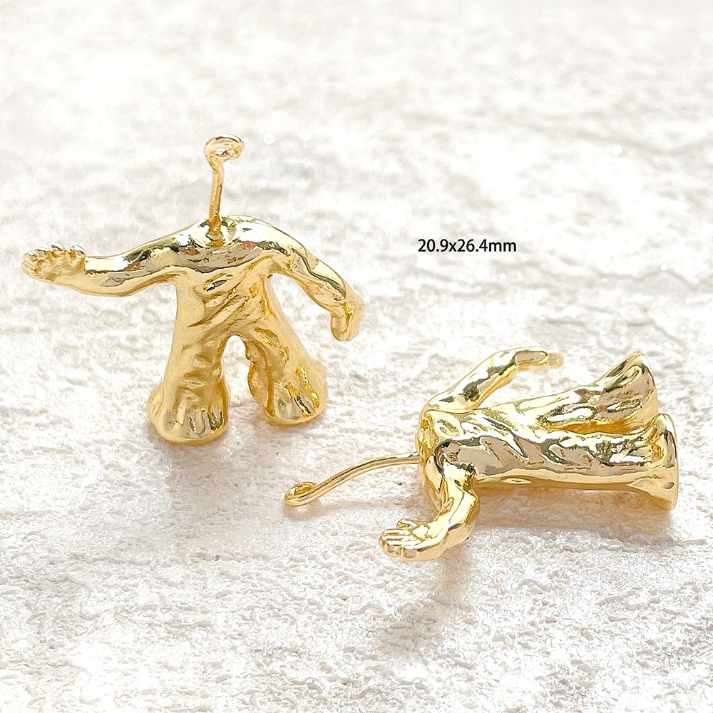 2 Pieces Copper Plated Real Go - Body Jewelry Materials recension och pris