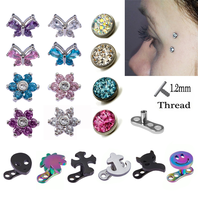 1PC Dermal Anchor Top Piercing - Dermal Anchor Top recension och pris