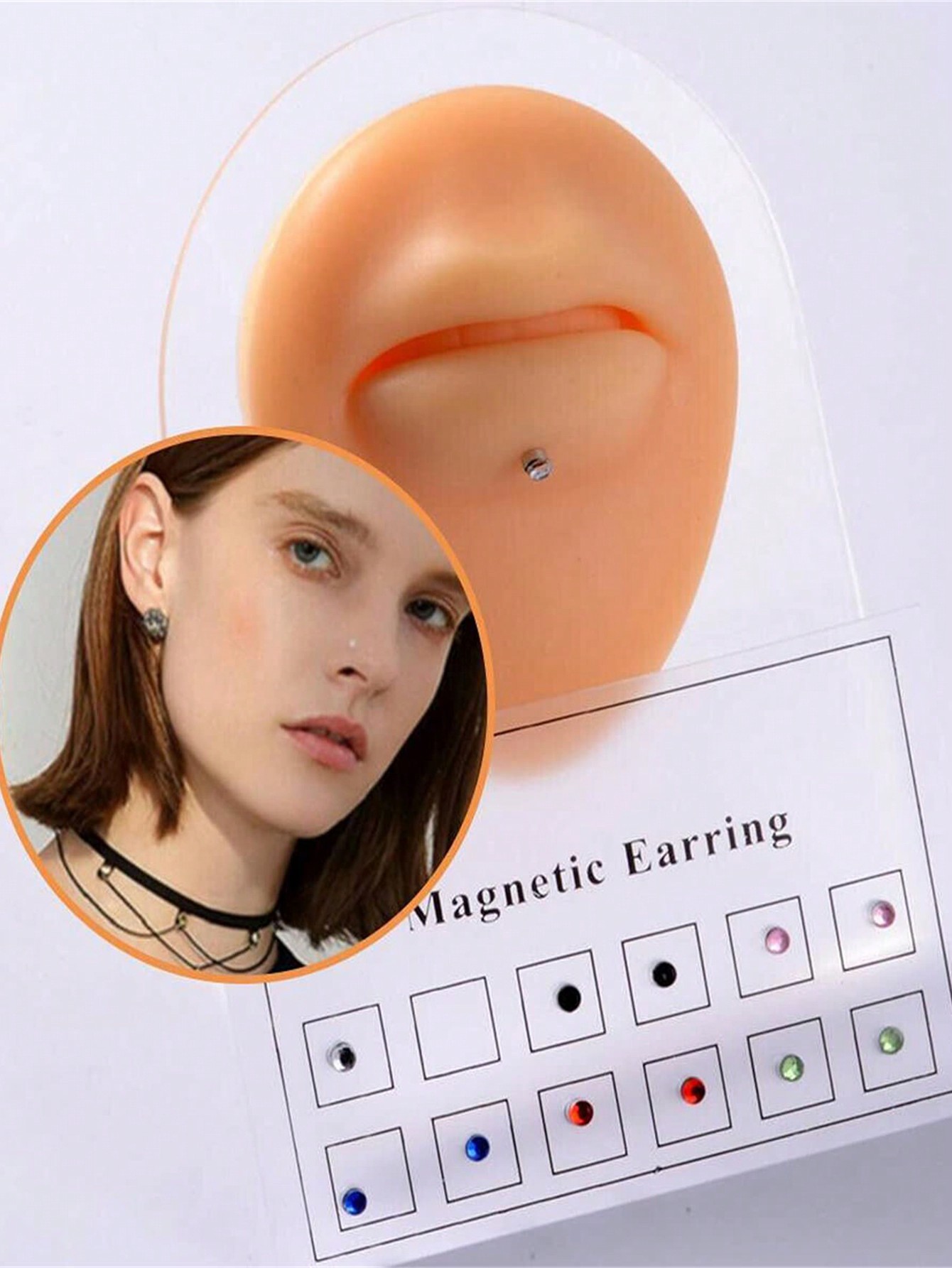 12PCS/Card  Crystal Magnetic S - Body Jewelry Nose recension och pris