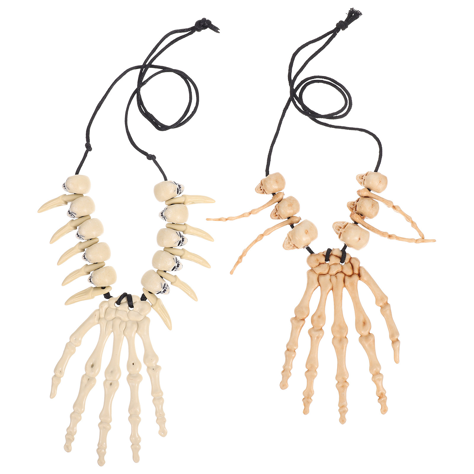 2Pcs Halloween Necklaces Skull - Body Jewelry Materials recension och pris