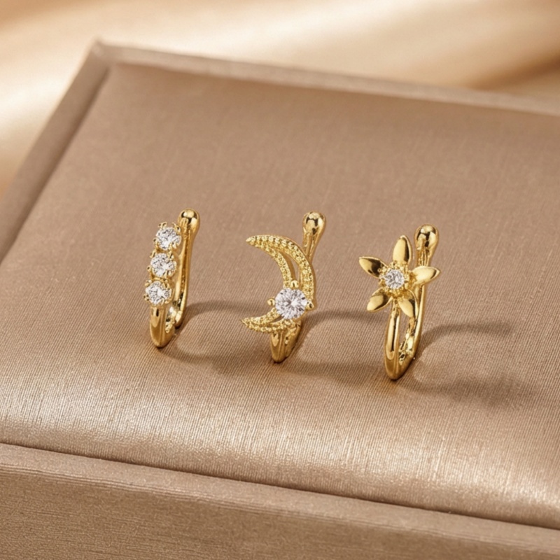 3-piece retro light luxury nos - Body Jewelry Hoops recension och pris