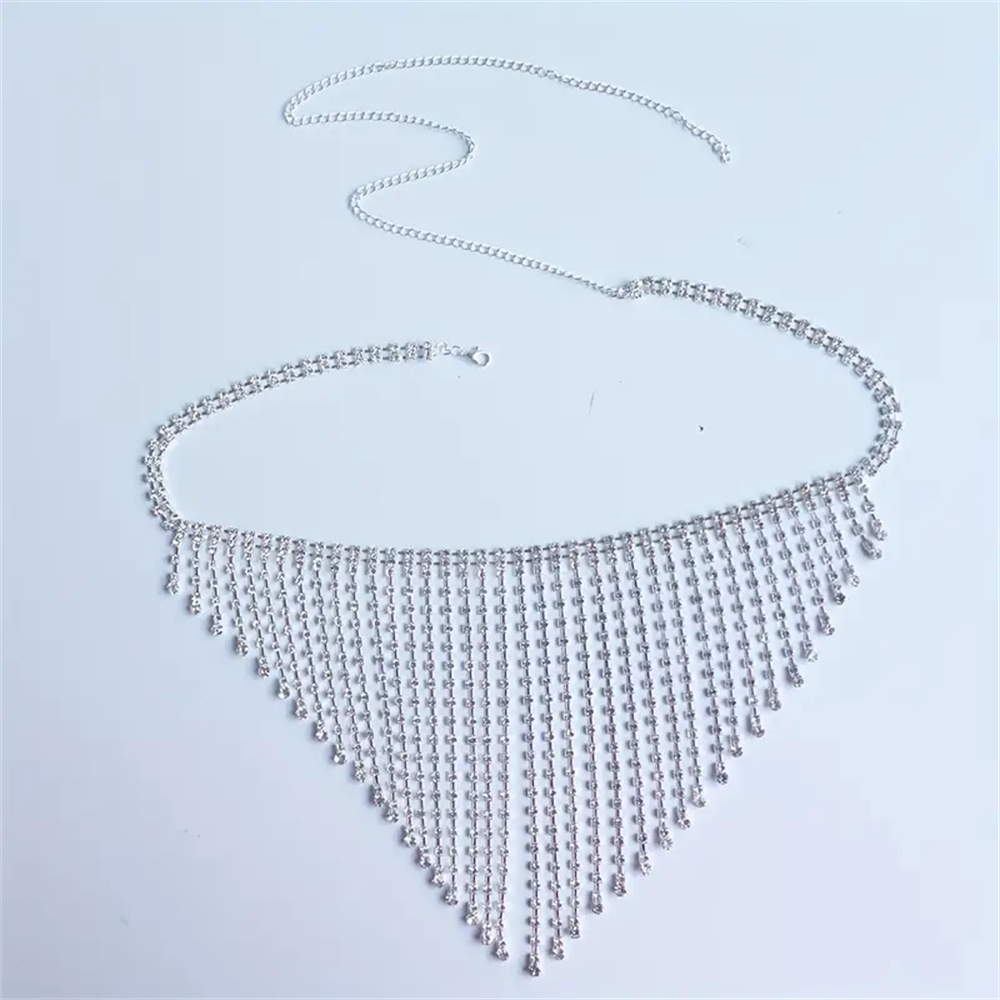 Sexy Crystal Tassel Thong Shor - Body Jewelry Chest recension och pris