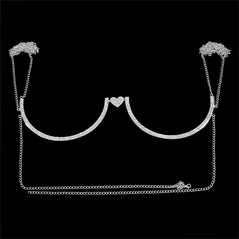Stonefans Heart Rhinestone Che - Body Jewelry Chest recension och pris