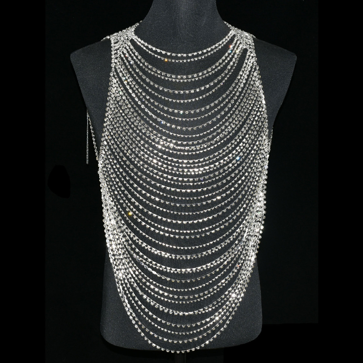 Fashion Luxurious Bling Men Wo - Body Jewelry Chest recension och pris