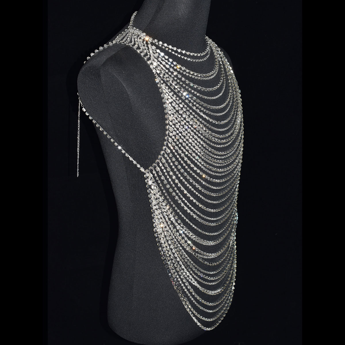 Fashion Luxurious Bling Men Wo - Body Jewelry Chest recension och pris