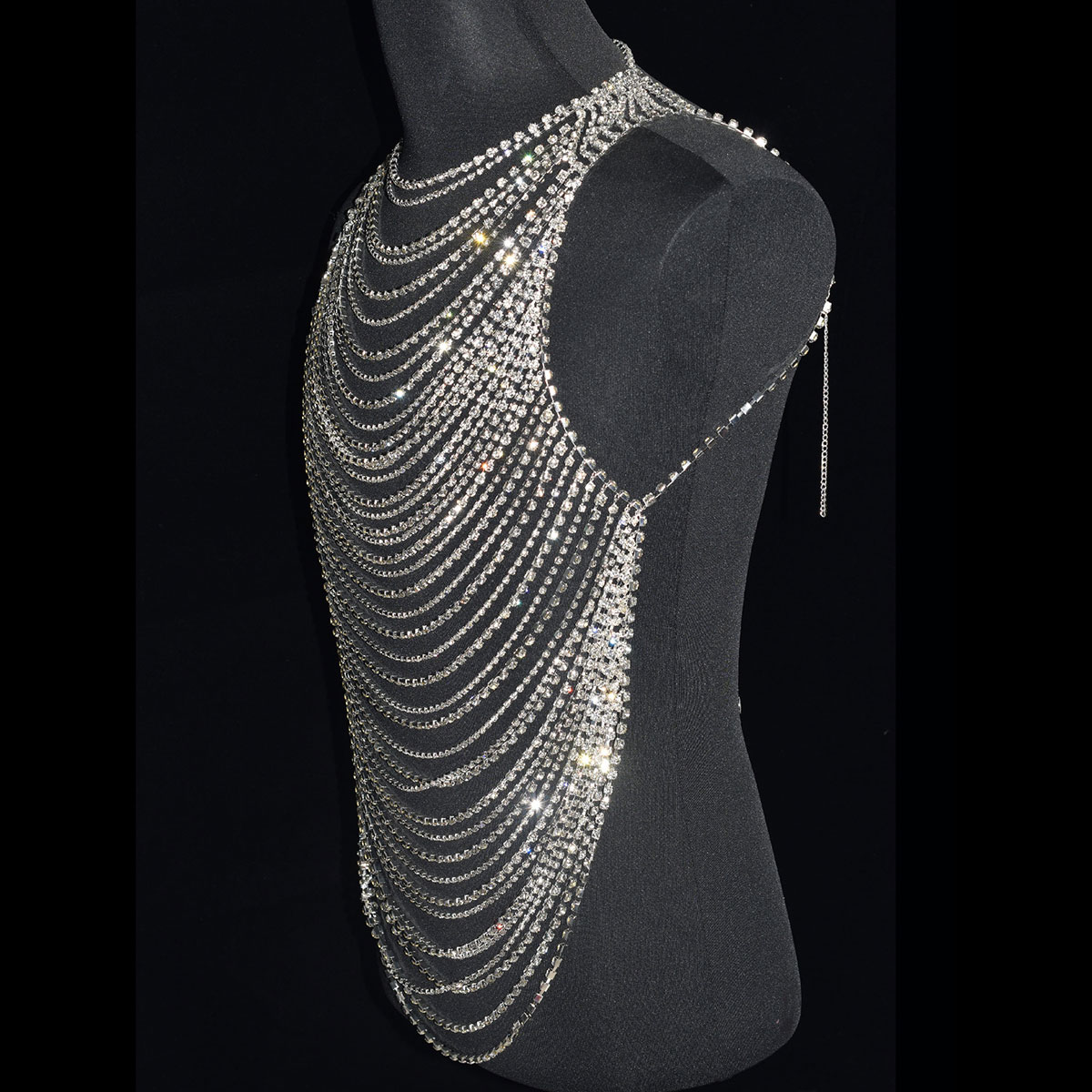 Fashion Luxurious Bling Men Wo - Body Jewelry Chest recension och pris